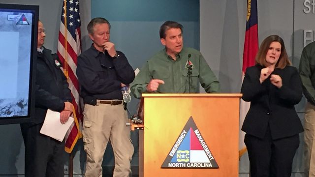 McCrory warns NC residents to stay off roads: 'This isn't over'