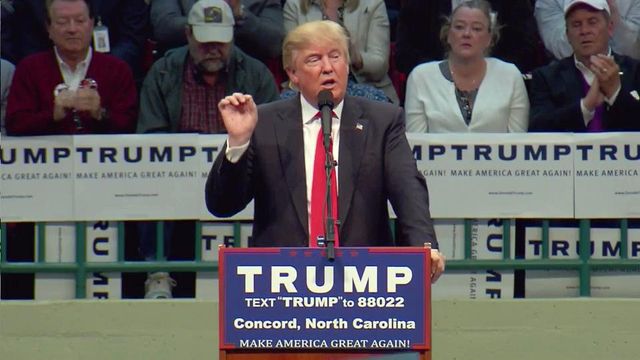 Donald Trump campaigns in Concord
