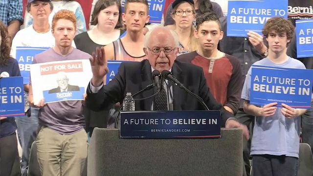 Bernie Sanders visits Raleigh for campaign rally