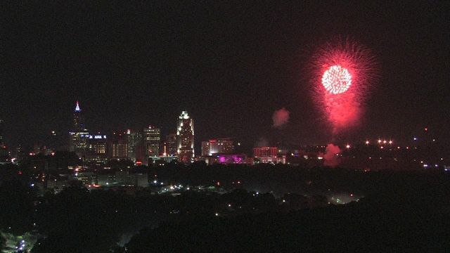 Fireworks light up downtown Raleigh