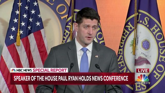 Speaker Paul Ryan say he will serve out term, not seek re-election