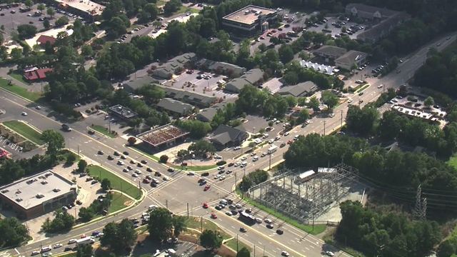 Raw video: Sky 5 live during manhunt for Durham bank robbery suspect