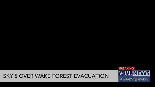 Sky 5 over Wake Forest area evacuation