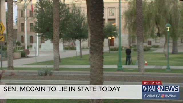 Sen. McCain to lie in state in Phoenix today