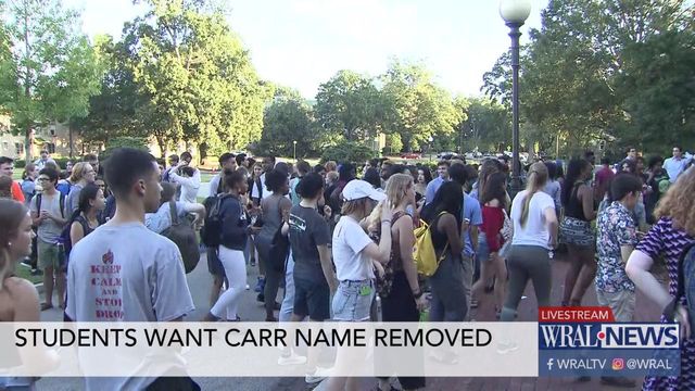 Protesters call for name change for Duke University's Carr building
