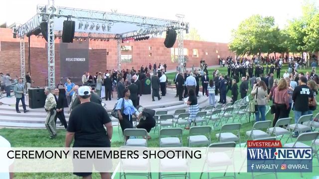 Ceremony marks Las Vegas shooting anniversary