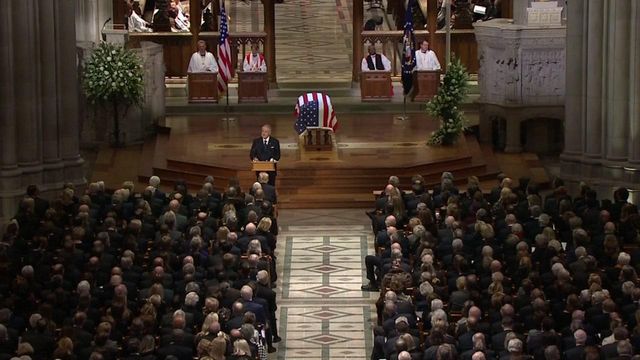 Family, friends, dignitaries attend Bush's funeral in Washington