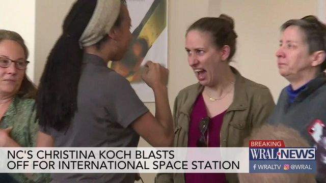 NC woman blasts off for visit to International Space Station