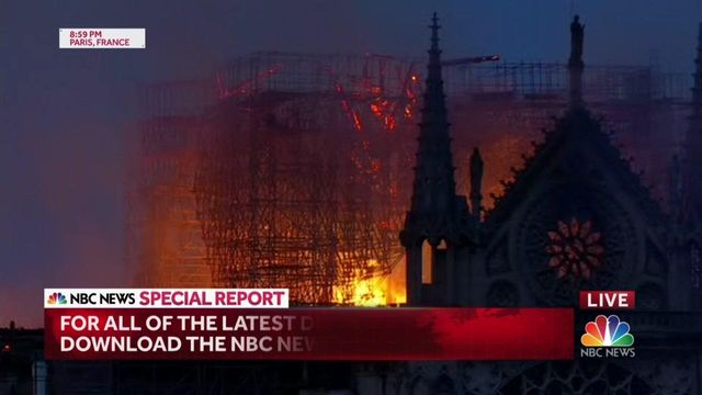 NBC News: Notre Dame de Paris on fire