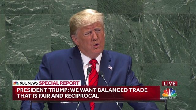 Trump speaks to the United Nations General Assembly