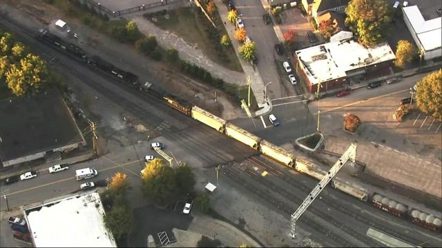 Train accident reported in downtown Raleigh