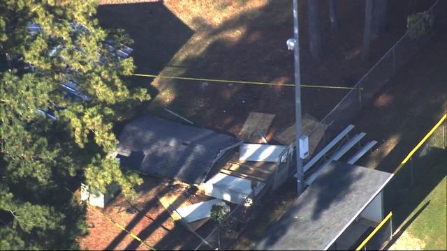 WATCH: Sky 5 live over scene of Johnston County school structure collapse