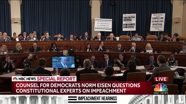 Impeachment inquiry hearing for President Donald Trump resumes
