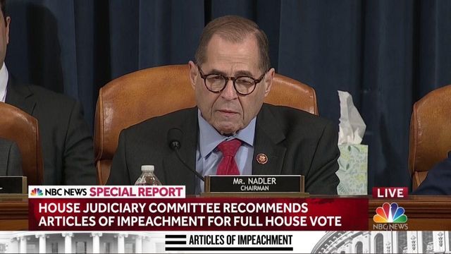 House Judiciary Committee members debate on articles of impeachment against Trump