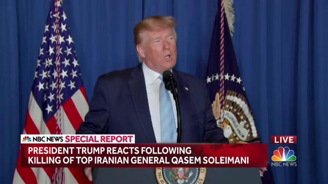 Trump speaks about Iranian airstrike