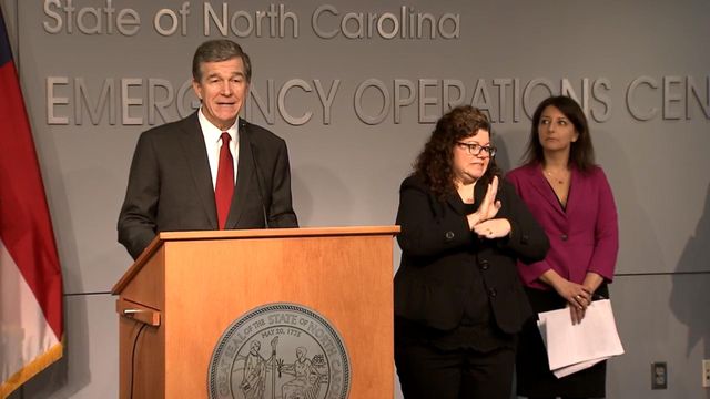Cooper says community spread of virus now in NC