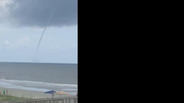Water spout at Caswell beach today 