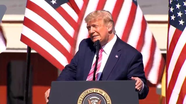 Trump speaks in Lumberton at campaign rally 