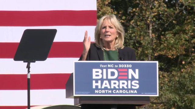 Jill Biden hosts Charlotte drive-in rally 
