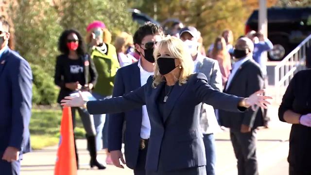 Jill Biden makes Election Day stop in Cary