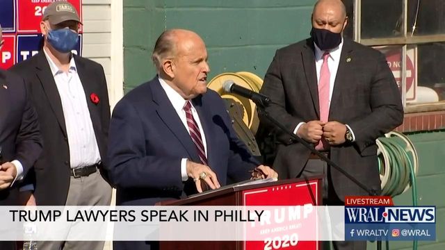 Trump lawyers speak in Philadelphia