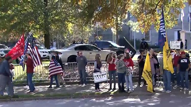 Trump supporters gather in Raleigh