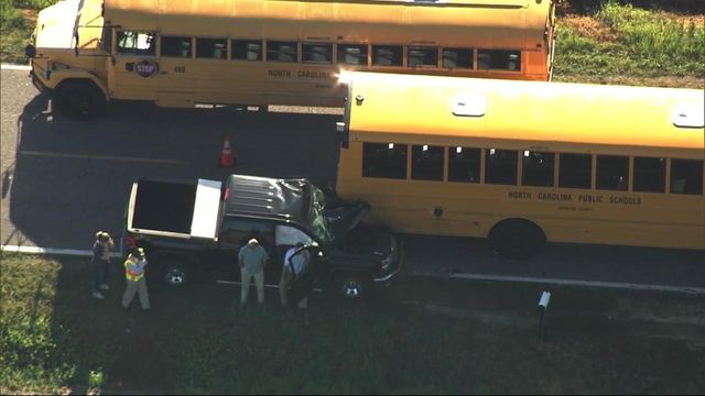School bus crash reported in Johnston County