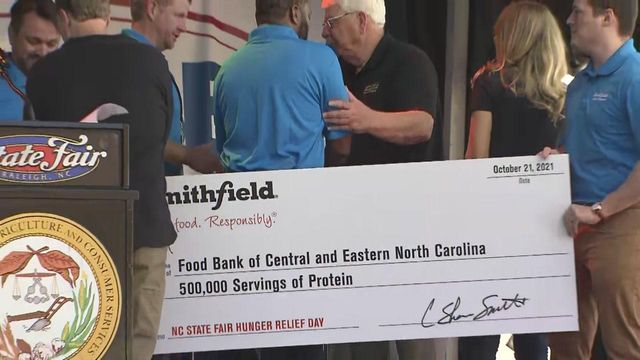 Special announcement at NC State Fair's Hunger Relief Day