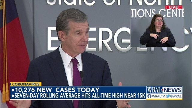 Cooper discusses NC's record-high positivity rate 