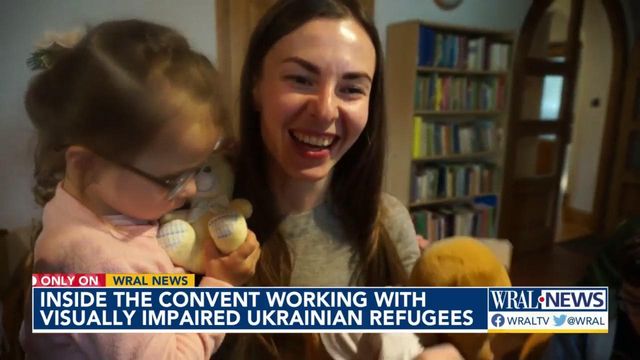 Inside the convent working with visually impaired Ukrainian refugees