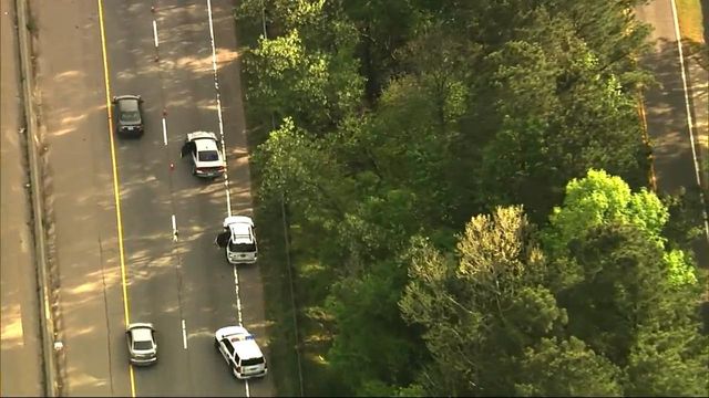 Sky 5 over shooting in Durham, traffic backed up near U.S. 15/501 South