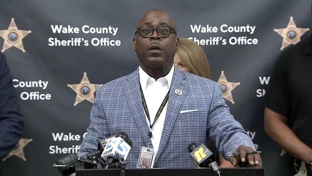 Wake sheriff holds press conference to provide an update on the case of northern Wake vehicle break-ins