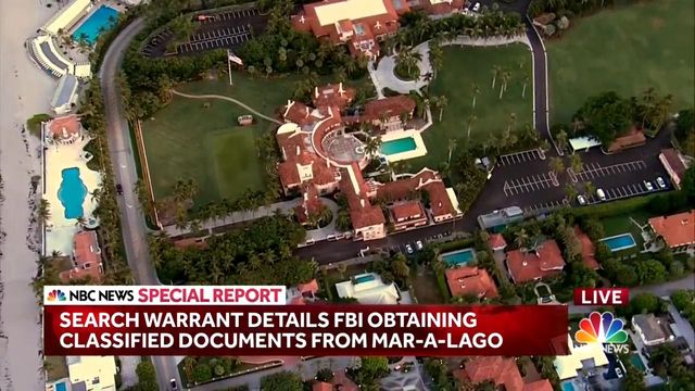 NBC News Special Report: FBI agents find classified documents at Donald Trump's Mar-a-Lago estate