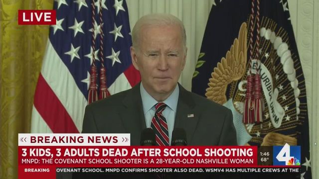Biden calls for assault weapons ban after school shooting in Tennessee