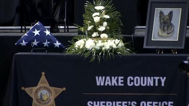 Memorial held for Wake County K-9 officer killed in line of duty