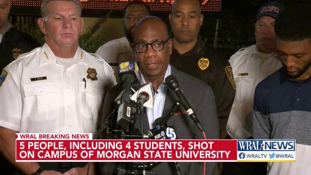 5 people, including 4 students, shot on campus of Morgan State University