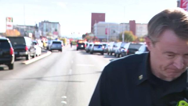 Las Vegas police speak about about shooting at UNLV