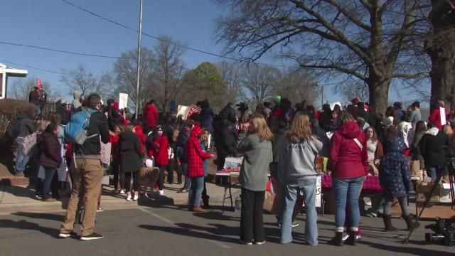 Durham schools staff take day off to rally for resolution to pay chaos