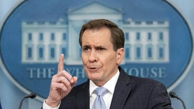 White House national security communications adviser John Kirby speaks during a press briefing at the White House in Washington, Monday, Feb. 12, 2024. (AP Photo/Andrew Harnik) White House national security communications adviser John Kirby speaks during a press briefing at the White House in Washington, Monday, Feb. 12, 2024. (AP Photo/Andrew Harnik)