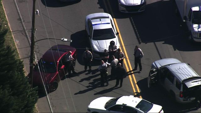 Sky 5 flies over multi-county chase