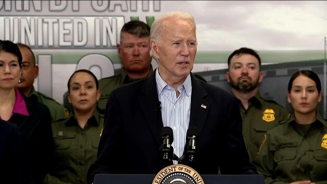 Biden delivers remarks during his visit to Texas southern border 