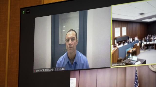 Scott Peterson appears via video call for a status hearing at San Mateo County Superior Court in Redwood City, Calif., Tuesday, March 12, 2024. (Andy Alfaro/The Modesto Bee via AP, Pool) Scott Peterson appears via video call for a status hearing at San Mateo County Superior Court in Redwood City, Calif., Tuesday, March 12, 2024. (Andy Alfaro/The Modesto Bee via AP, Pool)