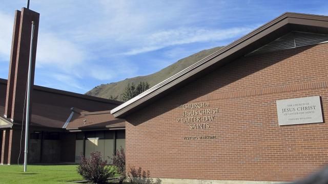 FILE - The exterior of The Church of Jesus Christ of Latter-day Saints is shown in Hailey, Idaho, on Sept., 19, 2023. Former Idaho bishop in the Mormon church, John Goodrich, was arrested Tuesday, March 12, 2024, by police in Virginia after being indicted on charges he sexually abused his daughter while accompanying her on a school trip when she was a child. Recordings obtained by The Associated Press show that instead of helping prosecutors, the Mormon church used a legal playbook that has helped protect itself from sex abuse claims. (AP Photo/Jason Dearen, File) FILE - The exterior of The Church of Jesus Christ of Latter-day Saints is shown in Hailey, Idaho, on Sept., 19, 2023. Former Idaho bishop in the Mormon church, John Goodrich, was arrested Tuesday, March 12, 2024, by police in Virginia after being indicted on charges he sexually abused his daughter while accompanying her on a school trip when she was a child. Recordings obtained by The Associated Press show that instead of helping prosecutors, the Mormon church used a legal playbook that has helped protect itself from sex abuse claims. (AP Photo/Jason Dearen, File)
