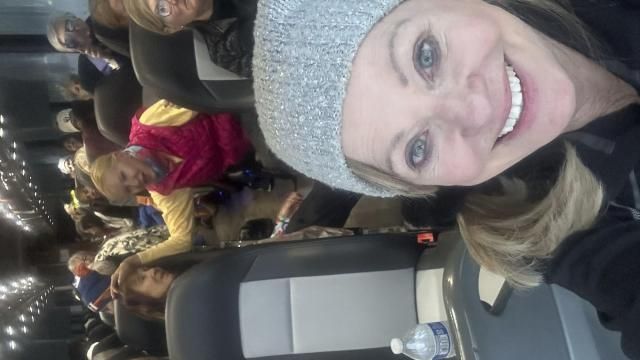 In this photo provided by Brenda Djorup, Djorup takes a photo of herself and other women who were stranded on a Thera-ski bus on Interstate 70 in Colorado on the way back from a ski trip to Vail, Colo., Wednesday, March 13, 2024. The women spent 22 hours on the bus getting back from the ski hill after getting stuck behind semi tractor-trailers. (Brenda Djorup via AP) In this photo provided by Brenda Djorup, Djorup takes a photo of herself and other women who were stranded on a Thera-ski bus on Interstate 70 in Colorado on the way back from a ski trip to Vail, Colo., Wednesday, March 13, 2024. The women spent 22 hours on the bus getting back from the ski hill after getting stuck behind semi tractor-trailers. (Brenda Djorup via AP)