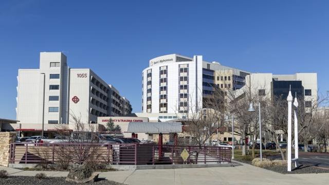 Saint Alphonsus Regional Medical Center in Boise, Idaho, is shown on Wednesday, March 20, 2024. Three Idaho corrections officers were shot as a suspect staged a brazen attack to break Skylar Meade, a prison inmate out of the Boise hospital overnight. Two of the officers were shot by the suspect early Wednesday. The third was shot and wounded by a police officer when police mistook the correctional officer for the suspect. (Sarah A. Miller/Idaho Statesman via AP) Saint Alphonsus Regional Medical Center in Boise, Idaho, is shown on Wednesday, March 20, 2024. Three Idaho corrections officers were shot as a suspect staged a brazen attack to break Skylar Meade, a prison inmate out of the Boise hospital overnight. Two of the officers were shot by the suspect early Wednesday. The third was shot and wounded by a police officer when police mistook the correctional officer for the suspect. (Sarah A. Miller/Idaho Statesman via AP)