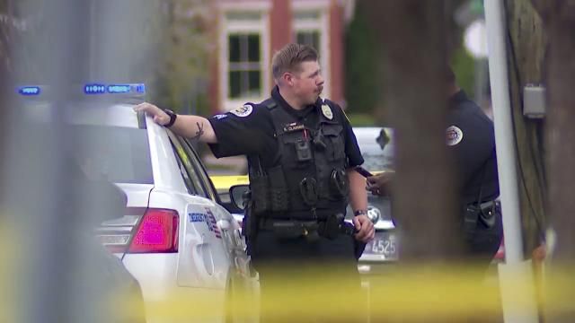 This image made from video shows police officers at a crime scene after a fatal shooting in Nashville, Sunday, March 31, 2024. A man was killed and five other people were injured during a shooting inside a Nashville, Tennessee, restaurant on Sunday afternoon, police said. (WTVF via AP) This image made from video shows police officers at a crime scene after a fatal shooting in Nashville, Sunday, March 31, 2024. A man was killed and five other people were injured during a shooting inside a Nashville, Tennessee, restaurant on Sunday afternoon, police said. (WTVF via AP)