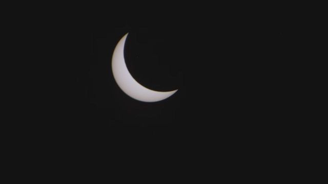 Partial eclipse visible in Raleigh