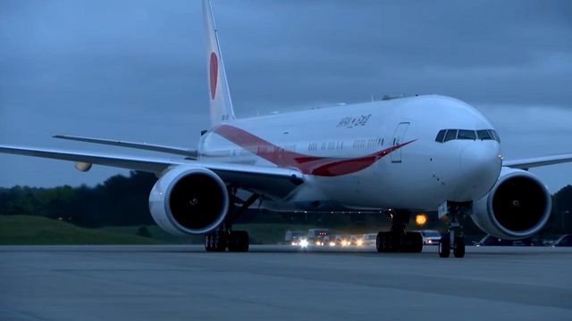 Japanese prime minister's plane lands in the Triangle