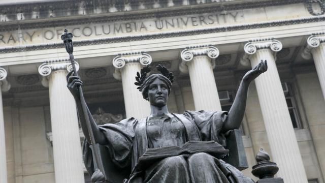 FILE - The statue of Alma Mater on the campus of Columbia University in New York, Oct. 10, 2007. Four months after a contentious congressional hearing led to the resignations of two Ivy League presidents, Columbia University’s president is set to appear before the same committee over questions of antisemitism and the school’s response to escalating conflicts on campus. Nemat Shafik, Columbia’s president, was originally asked to testify at the House Education and Workforce Committee’s hearing in December, but she declined, citing scheduling conflicts. (AP Photo/Diane Bondareff, File) FILE - The statue of Alma Mater on the campus of Columbia University in New York, Oct. 10, 2007. Four months after a contentious congressional hearing led to the resignations of two Ivy League presidents, Columbia University’s president is set to appear before the same committee over questions of antisemitism and the school’s response to escalating conflicts on campus. Nemat Shafik, Columbia’s president, was originally asked to testify at the House Education and Workforce Committee’s hearing in December, but she declined, citing scheduling conflicts. (AP Photo/Diane Bondareff, File)