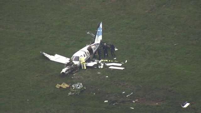 Sky 5 flies over RDU plane crash 3 hours later 